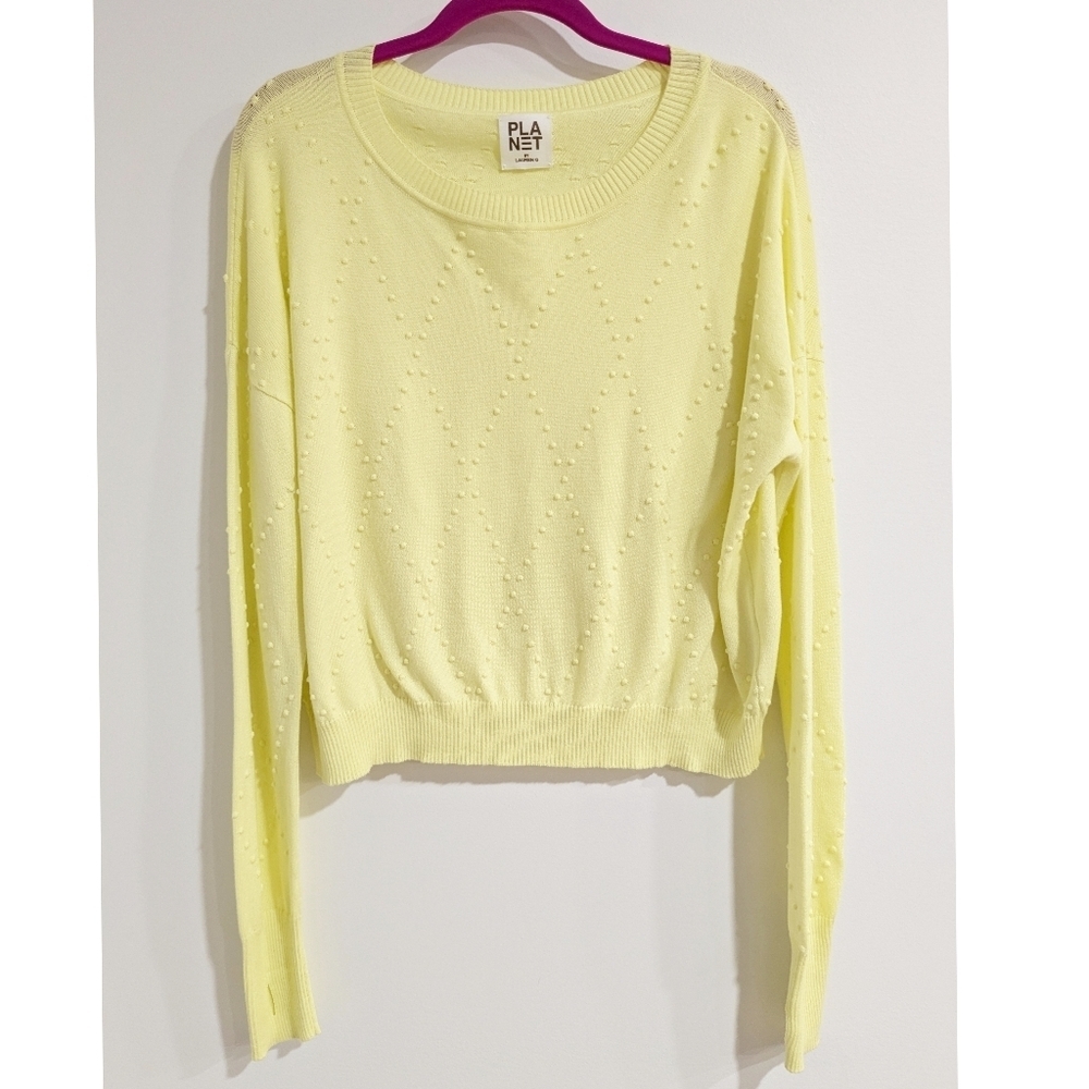 NEW PLANET By Lauren G Swiss Dot Sweater